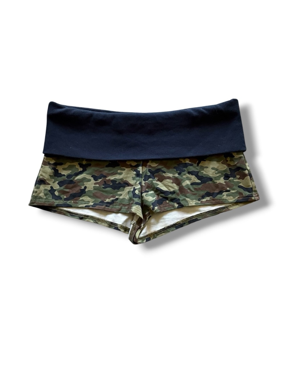 DollsKill | NWT’s Generation Kiss Y2K Goth Grunge Fold Over Mini Camo Shorts